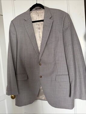 Peter Millar Light Gray Glen Plaid Sport Coat